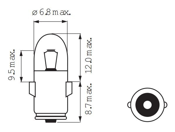 Bosma -Lampe 6 V 1,2 W BA7S