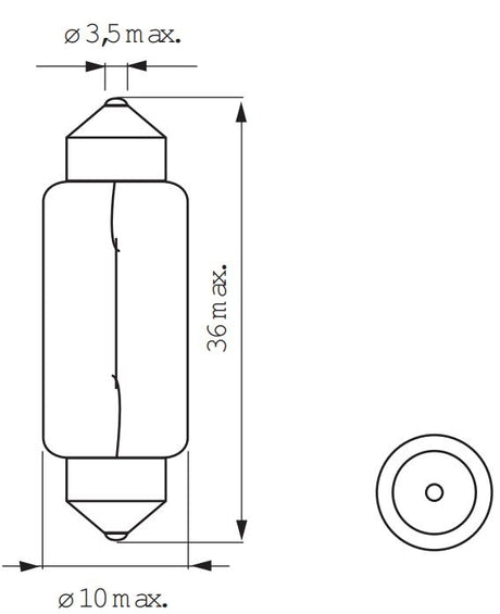 Bosma Lamp 6V-5W BUIS 11x38