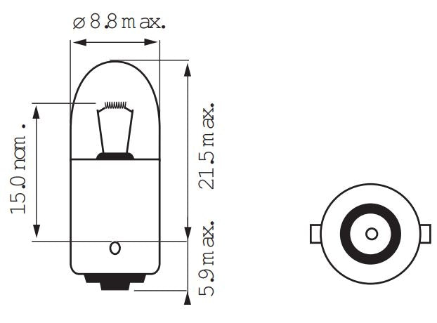 Bosma-Lampe 6V-5w Ba9s