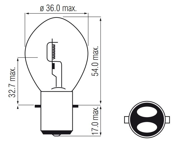 Bosma-Lampe 12V-35 35W BA20D