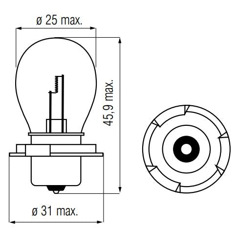 Bosma Lampa 12V-15W P26s