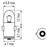 Bosma lampa 12V-1,2W BA7S