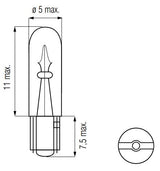 Bosma-Lampe 12V-1.2 W Wedge-T5