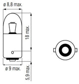 Lámpara Bosma 12V-5W BA9S