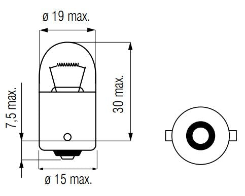 Bosma lampa 12V-10W BA15S Orange