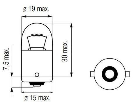 Bosma Lamp 12V-10W BA15S oranje