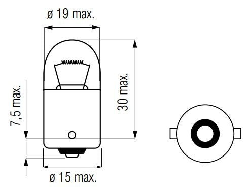 Lámpara Bosma 12V-15W BA15S