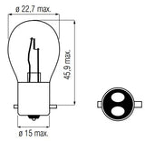 Bosma Lamp 12V-21 5W BAY15D rood