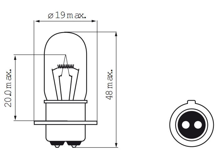 Bosma-Lampe 12V-25 25W PX15D