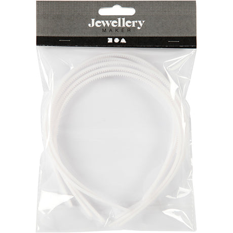 Creativ Company Hair Bands White, 5st.