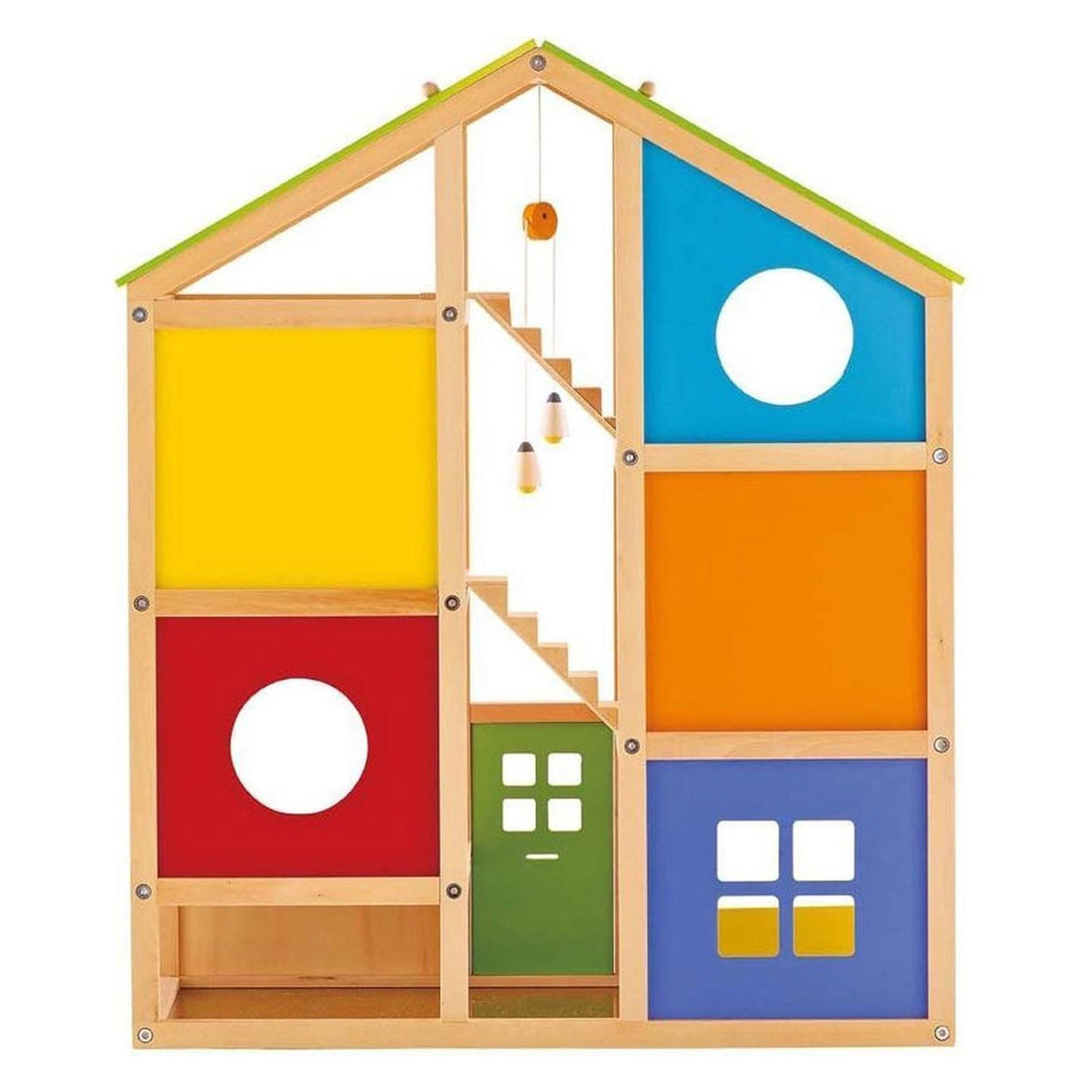 Casa delle bambole Hape Wooden 4 stagioni con mobili