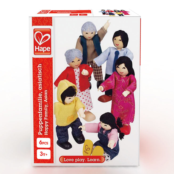 Hape dukkehouse asiatisk familie