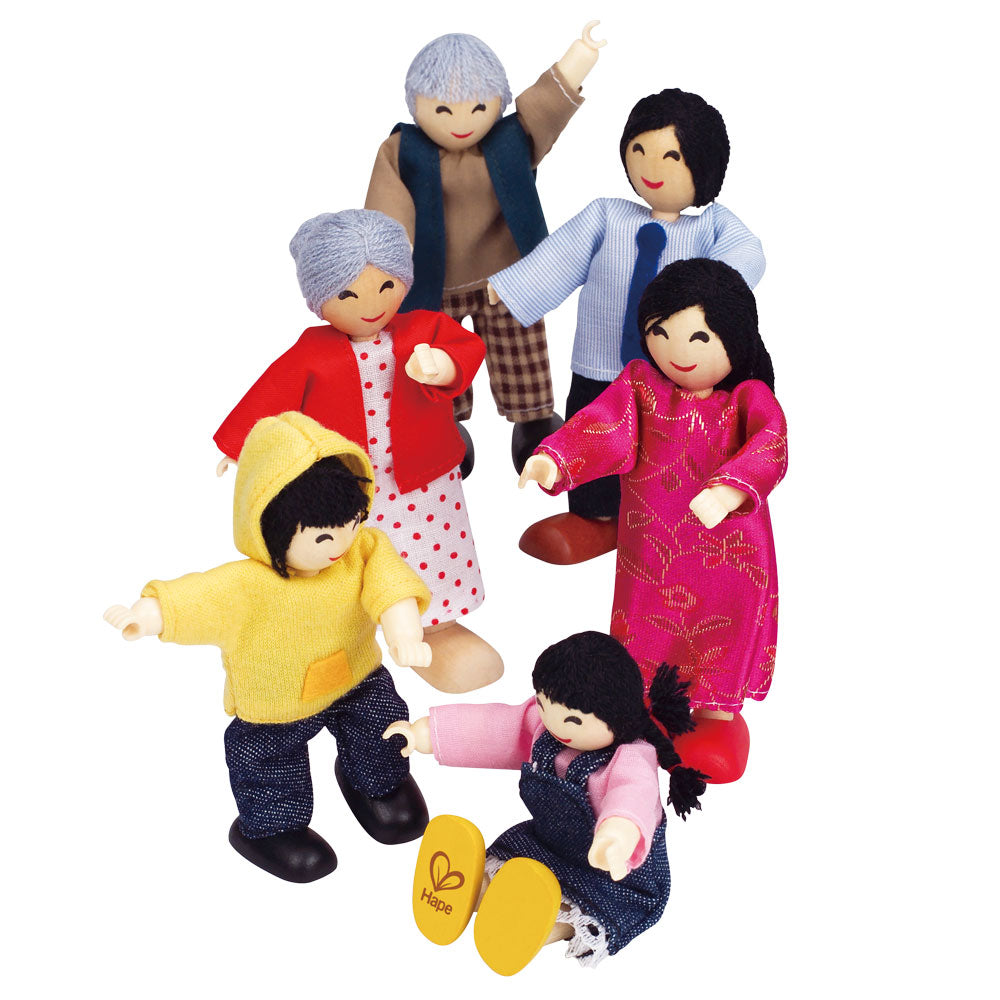 Hape dukkehouse asiatisk familie