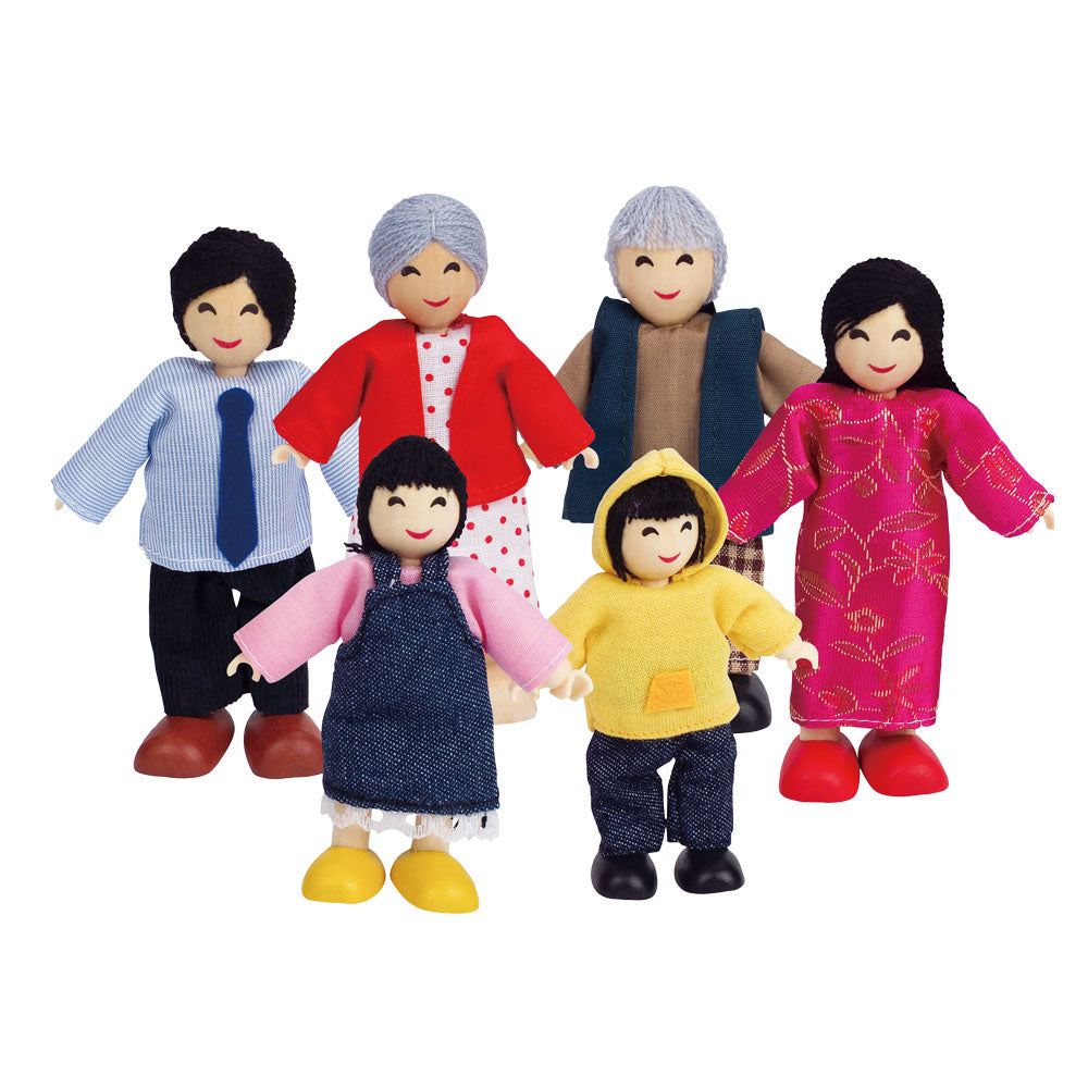 Hape dukkehouse asiatisk familie