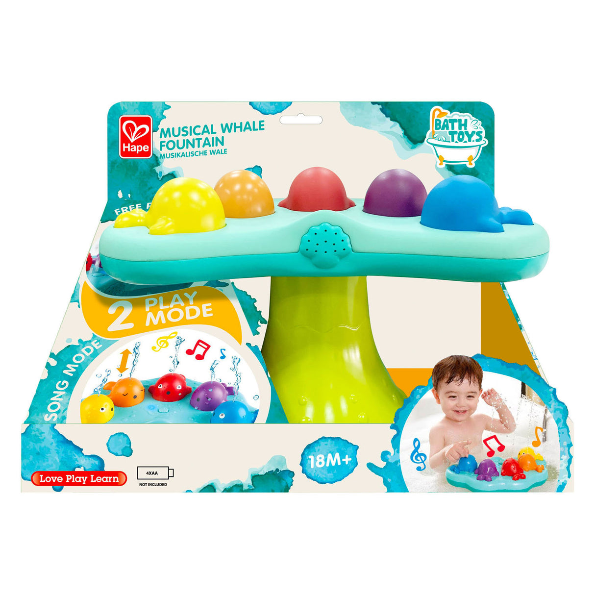 HAPE BATH TOYS MUSICAL WHALLE FONTEIN