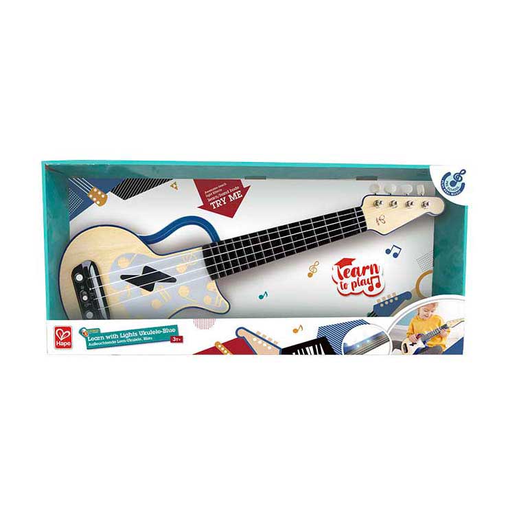 Hape ukulele with lights - blue