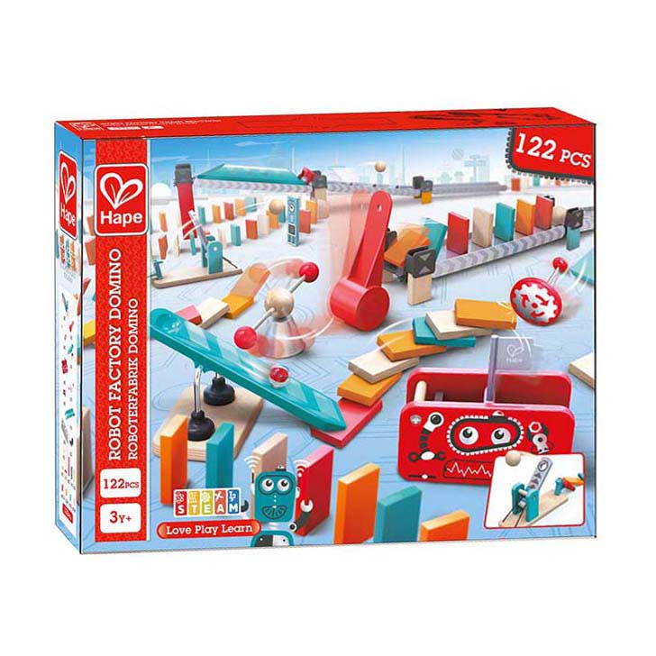 Hape Roboter Fabréck Domino - 122 Stéck.
