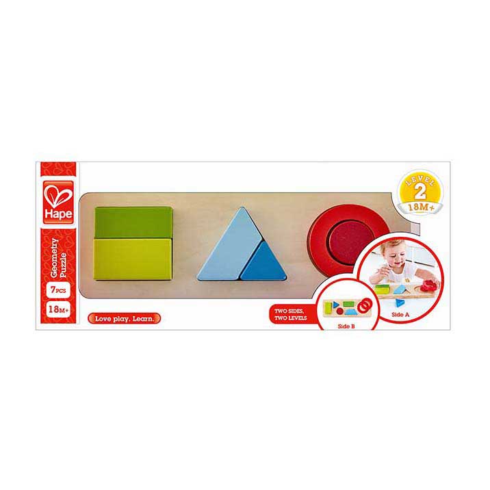 Hape geometry shape puzzle - 7 pieces.