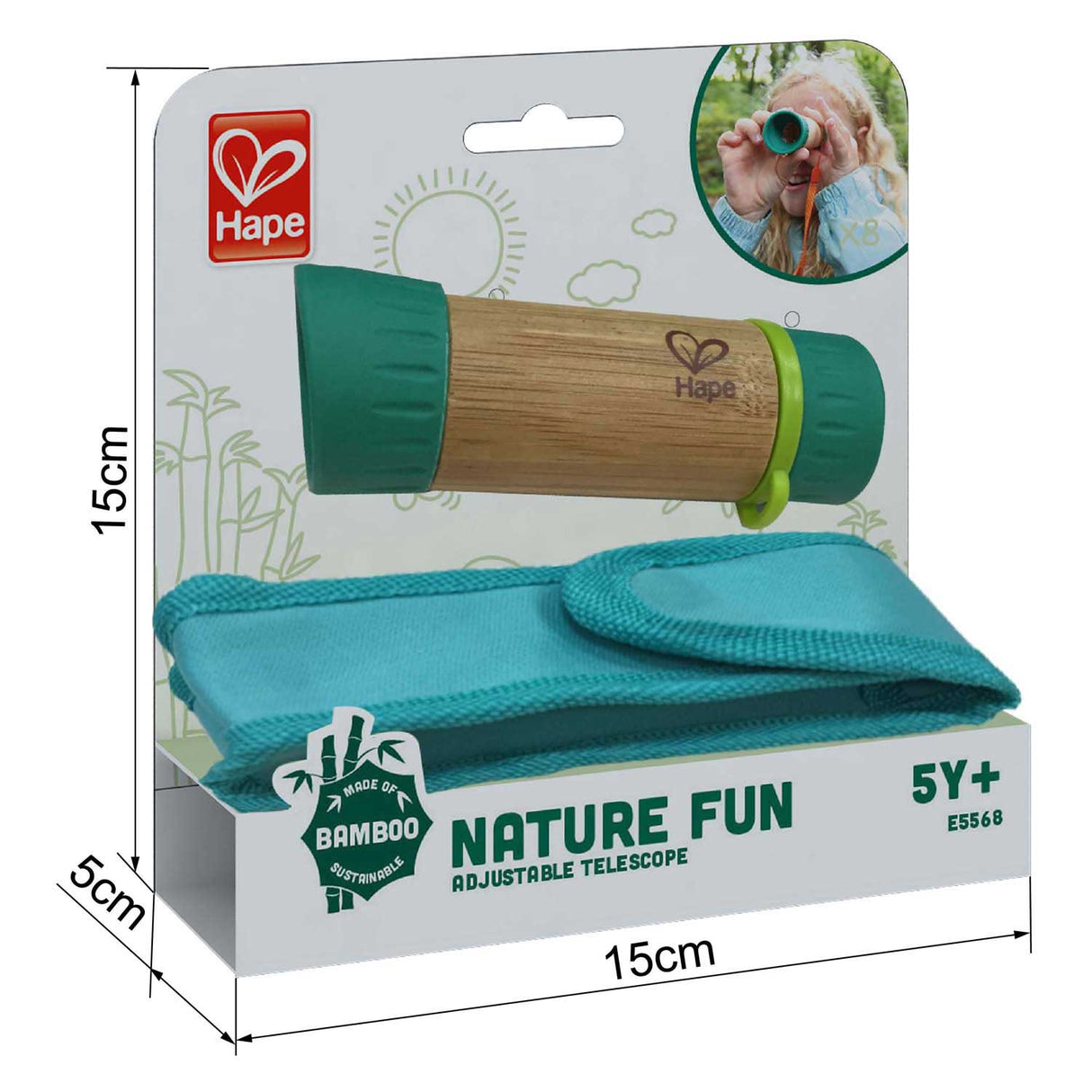Hape adjustable bamboo telescope