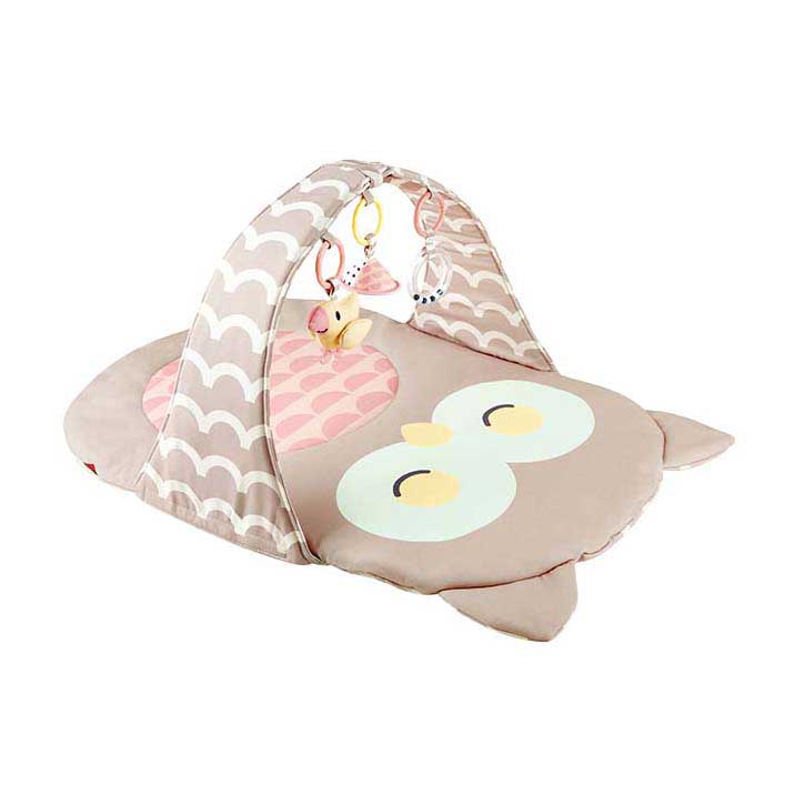 Hape play arch owl sina - baby gym with rattle, mirror and teething ring, from 0 months