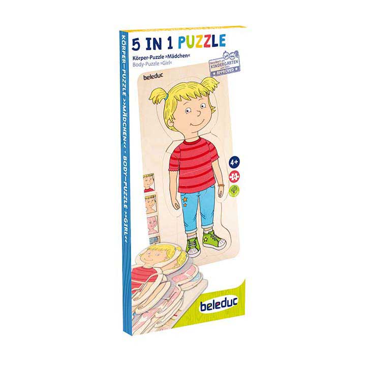 Beleduc wooden layer puzzle girl - 5 layers