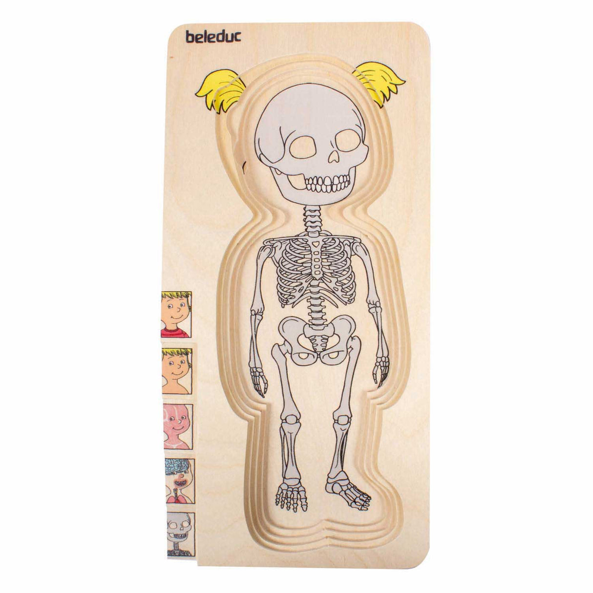 Beleduc wooden layer puzzle girl - 5 layers
