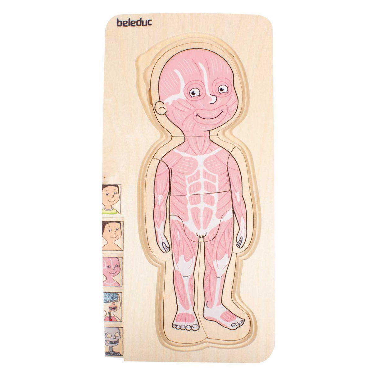 Beleduc wooden layer puzzle boy - 5 layers
