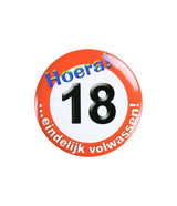 Paperdreams button small - 18 years traffic sign