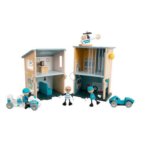 Classic world wooden police station