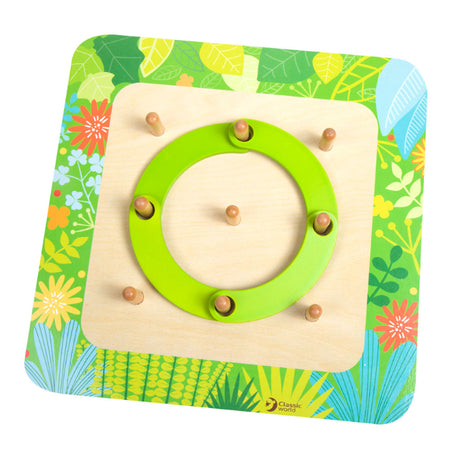Monde classique mon puzzle d'apprentissage en bois, 29 pièces.