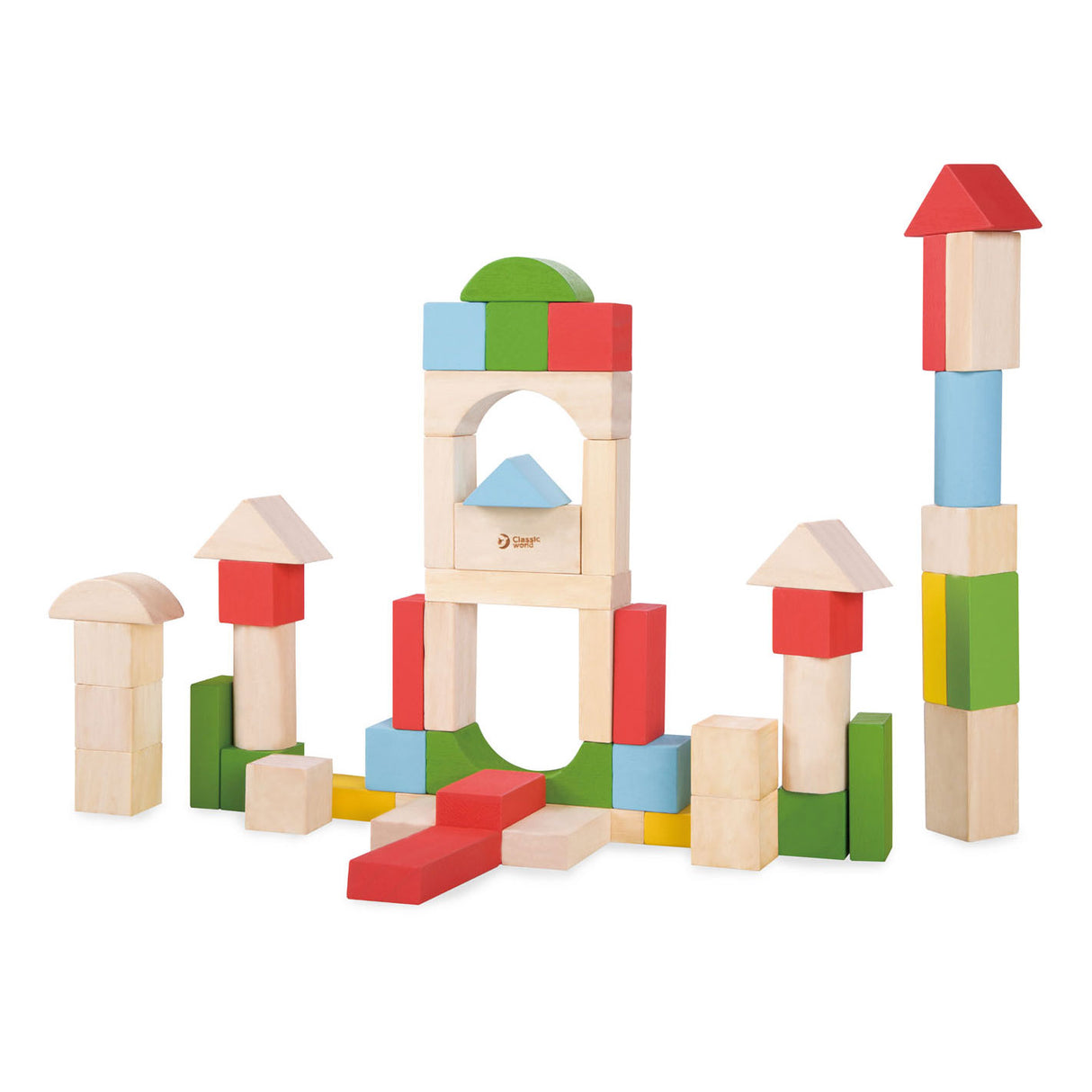 Classic World Wood Blocks Junior, 50dlg.