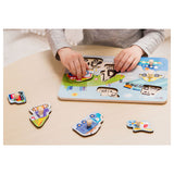 Classic World World World Wooden Nick Puzzle Traffic, 8st.