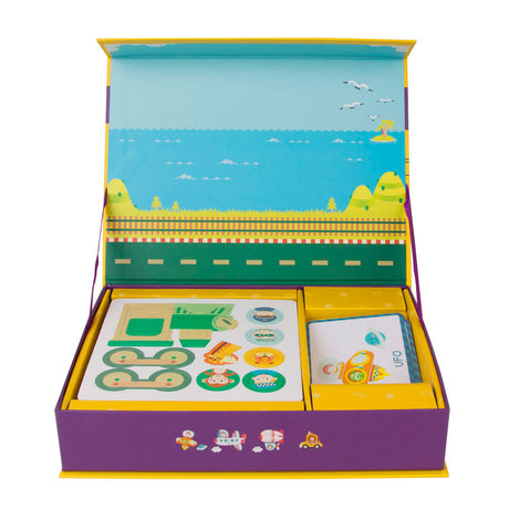 Classic World Puzzle Box Magnet - Traffic