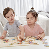 Classic World World World Wooden jegin puzzle animals in the city, 49st.