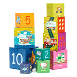 Classic World stacking blocks transport. 10 pieces.