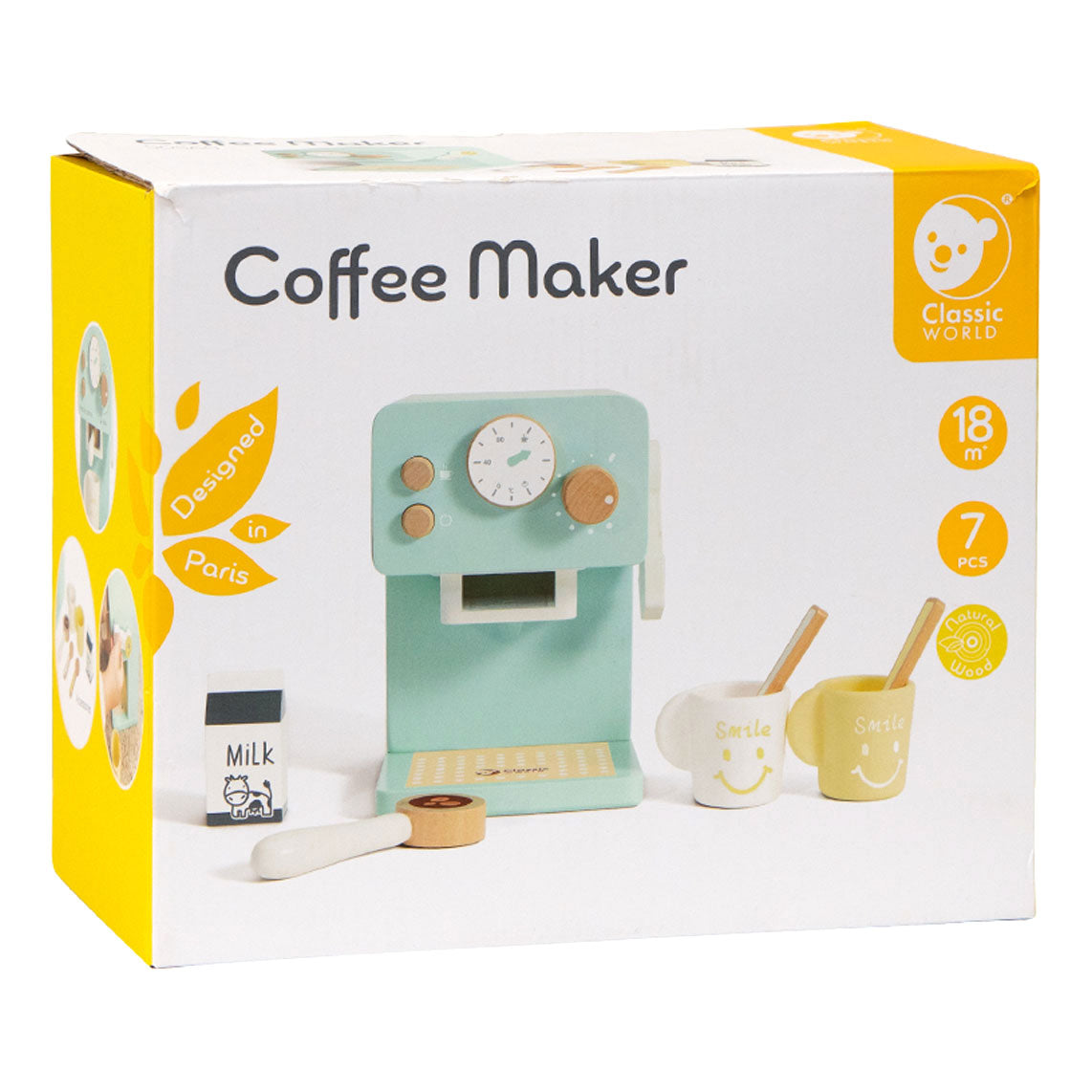 Classic World World Wooden Coffee Maker, 7dlg.