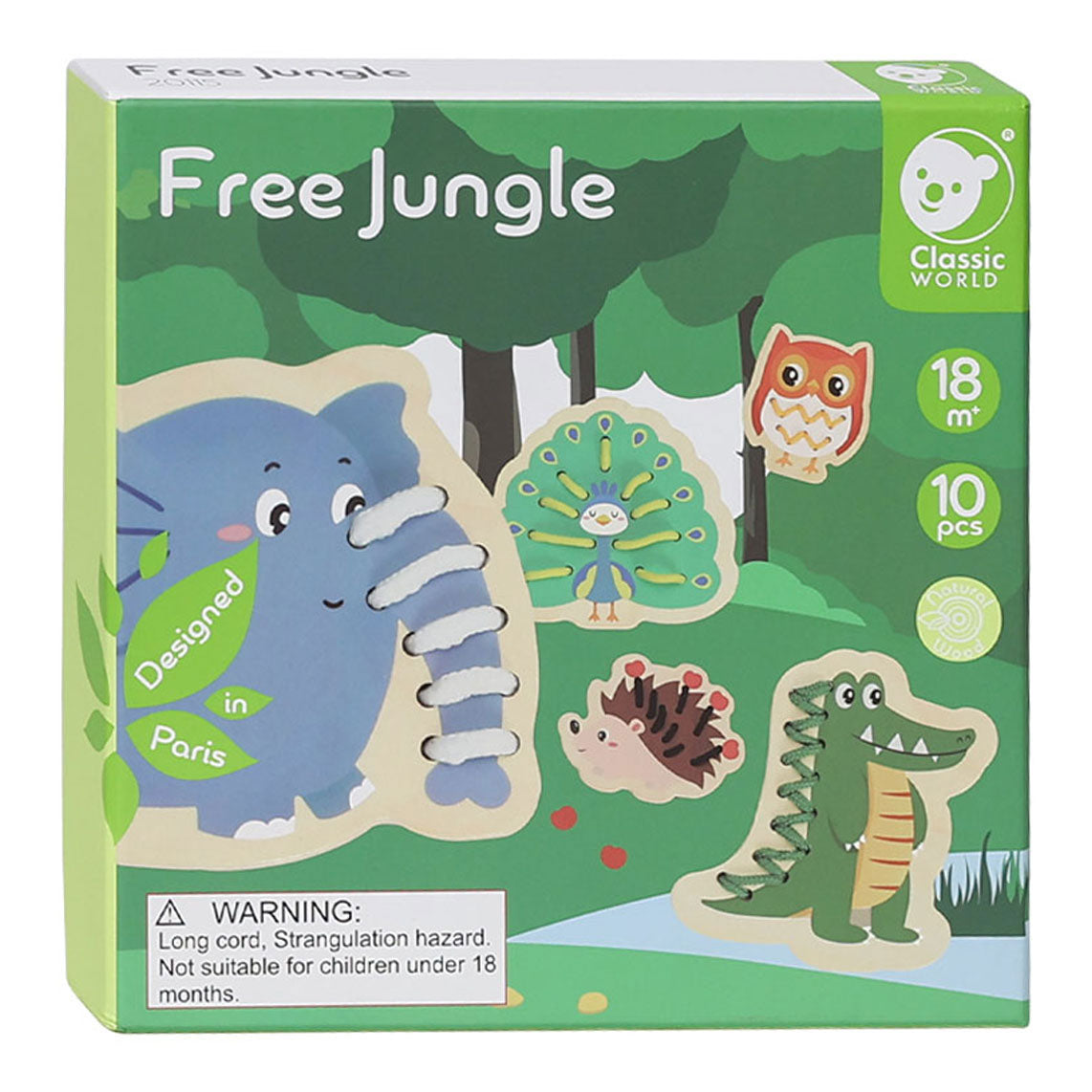 Klasična svetovna jahalna puzzle Jungle, 10dlg.