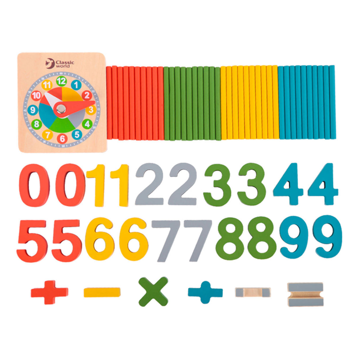Classic World Wooden Calculation Game, 67 pcs.