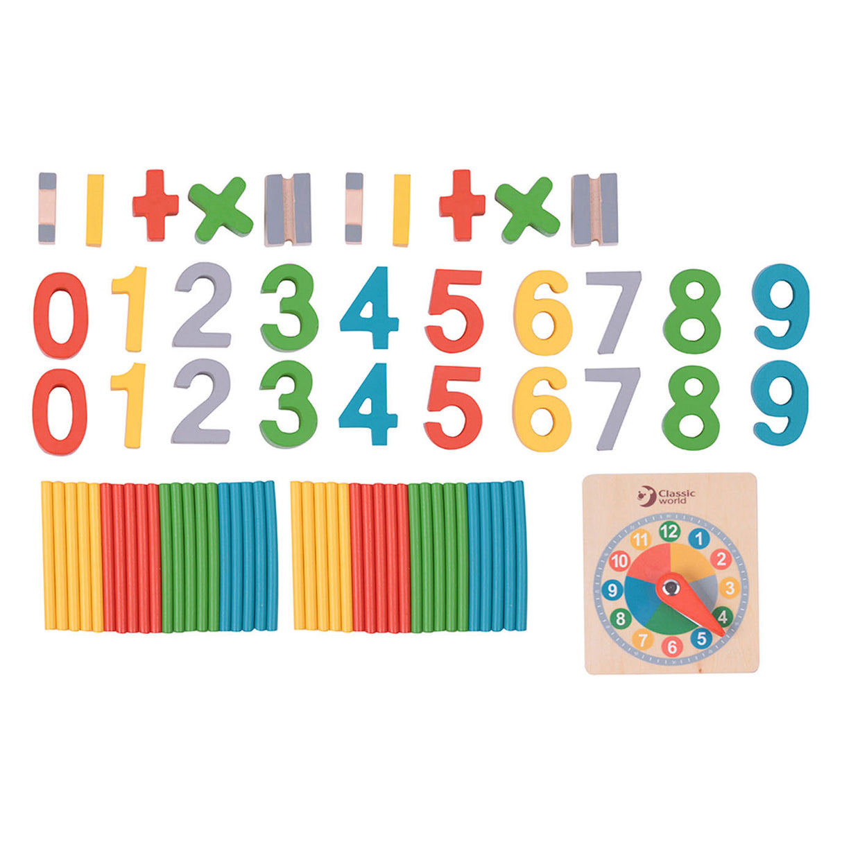 Classic World Wooden Calculation Game, 67 pcs.