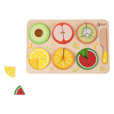 Classic World World World Houten Fruit Puzzel Breuken, 22dlg.