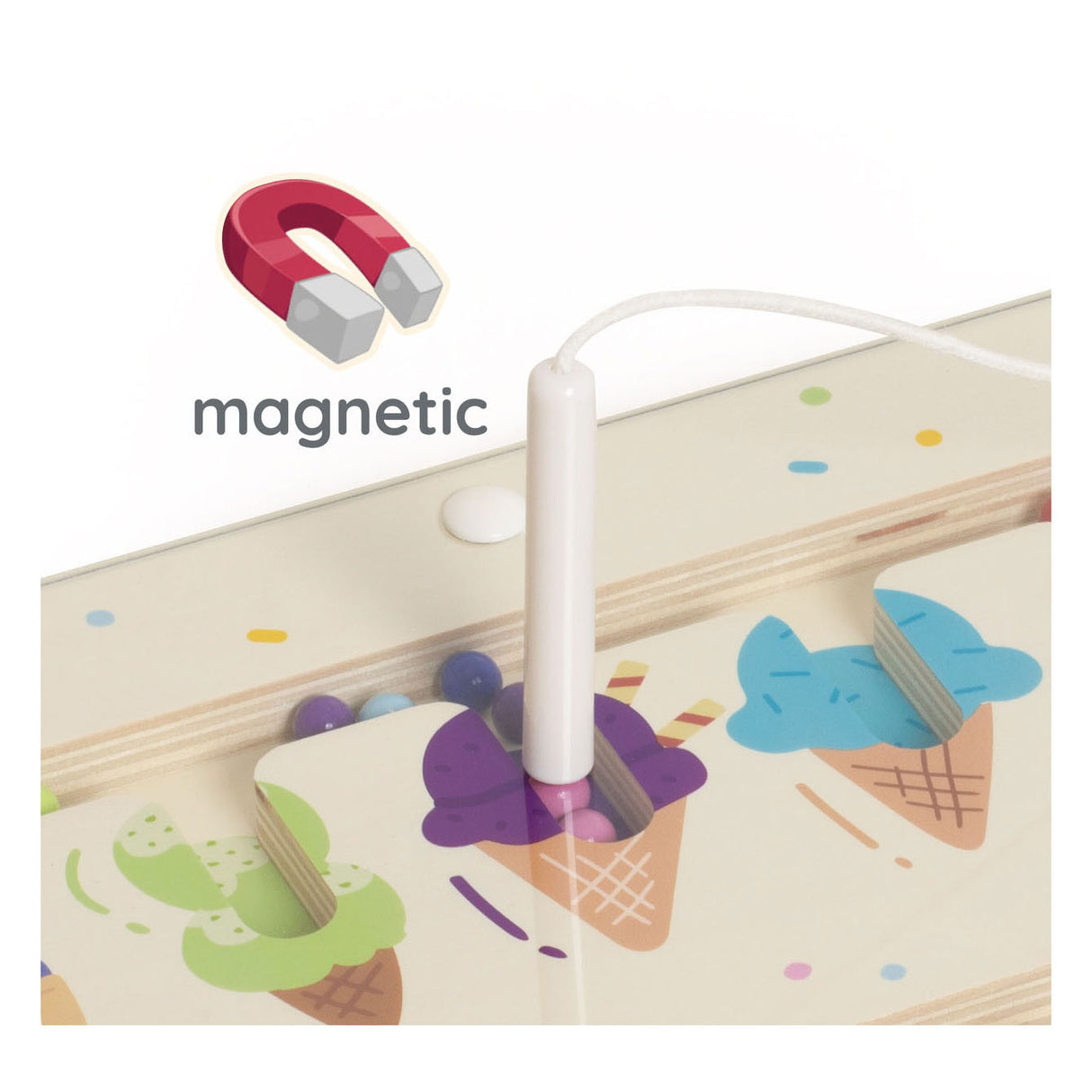 Klassisk verden tre pedagogisk farge matchende spill iskrem magnetisk.