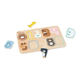 Classic world wooden figure puzzle educational toys 10 pieces.