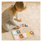 Classic world wooden figure puzzle educational toys 10 pieces.