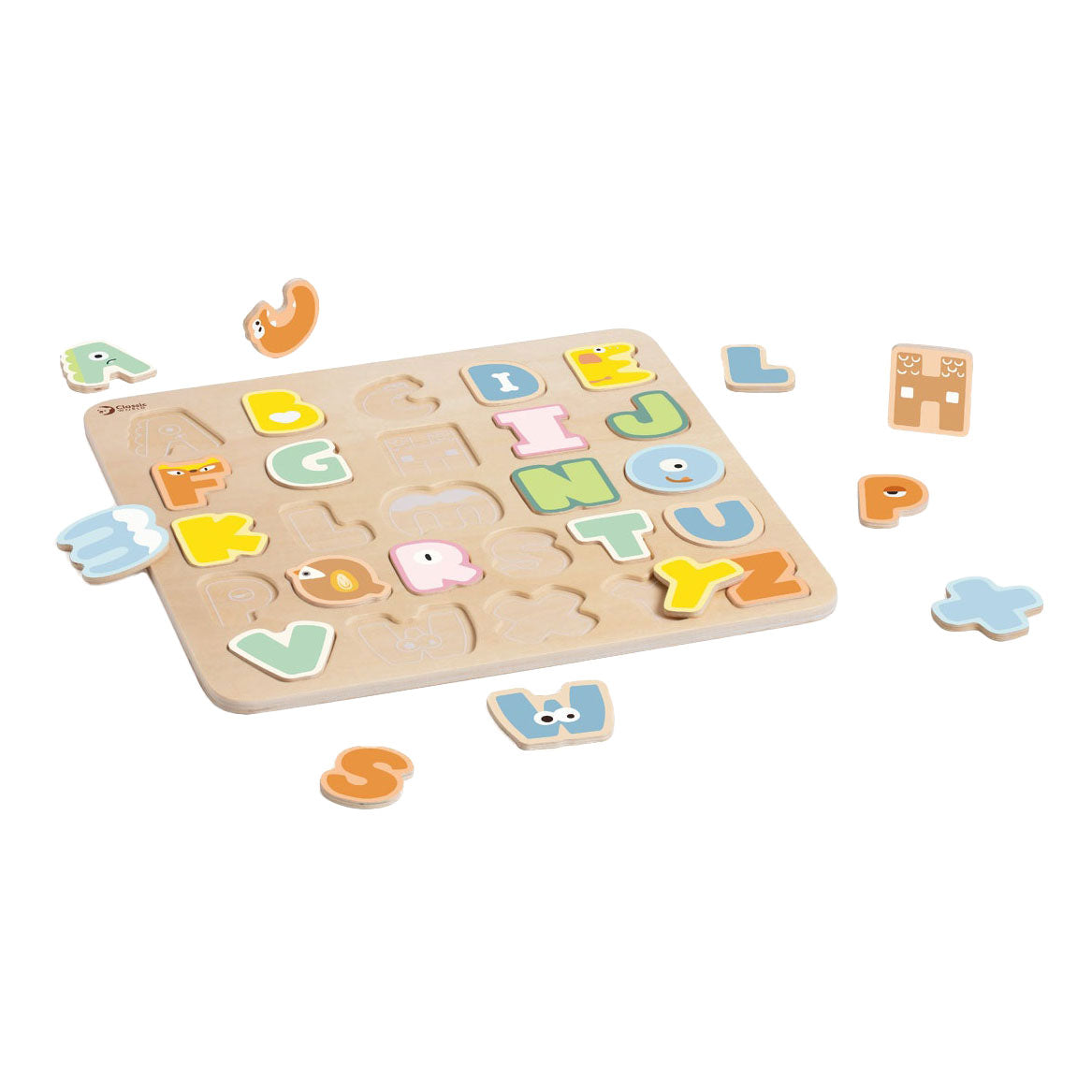 Klasszikus világ fa ábécés puzzle, 27 db.
