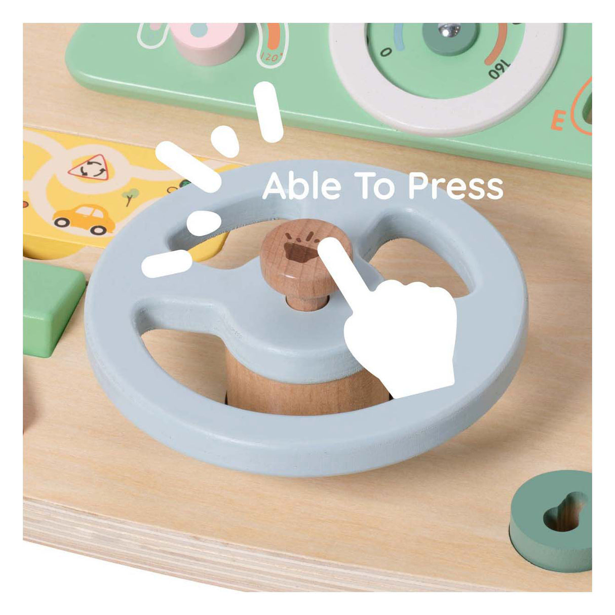 Classic World Wooden Multifunctional Steering Wheel