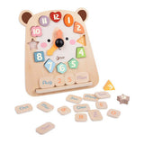 Classic World wooden clock bear