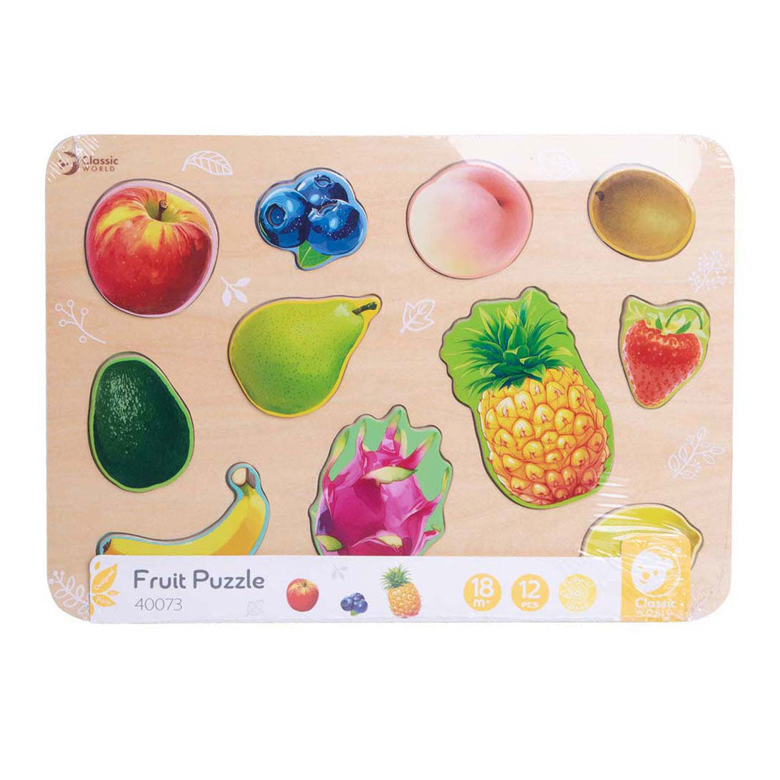 Classic World wooden puzzle fruit - 11 pc.