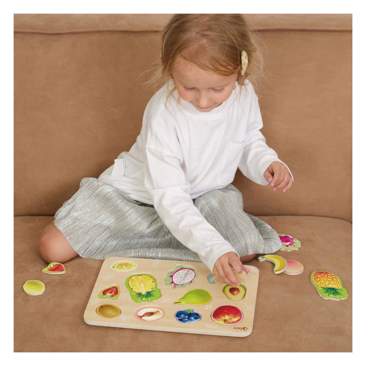 Classic World wooden puzzle fruit - 11 pc.