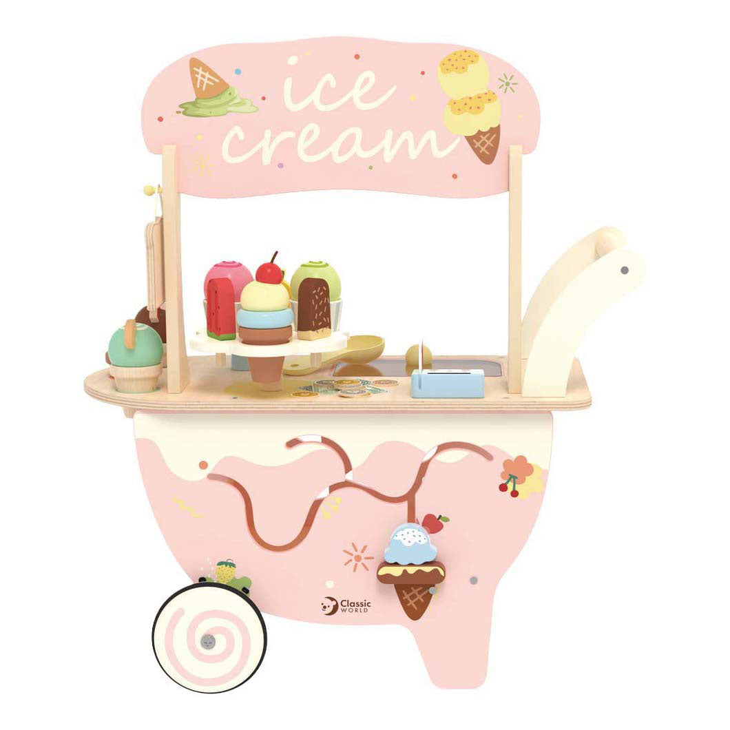 Classic World Wooden Ice Cream Cart