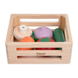 Classic World wooden crate with vegetables